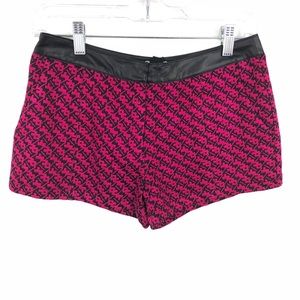 NWT Love & Love Fashion Group, Inc Patterned Faux Leather Short Small Black